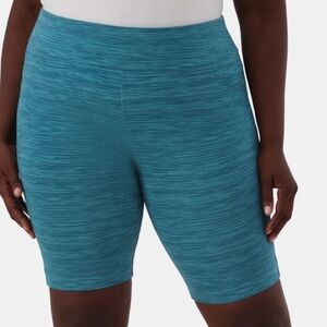 TERRA & SKY size 1X, TEAL Bike Shorts